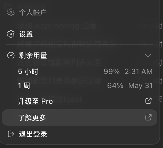 ChatGPT Plus 额度截图